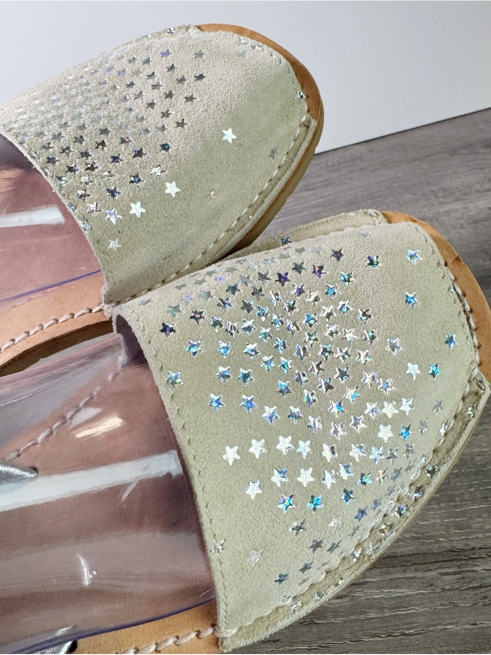 Castell Menorca Avarcas Menorquina Suede silver glitter Menorquinas sandals 39/9 - Picture 7 of 9